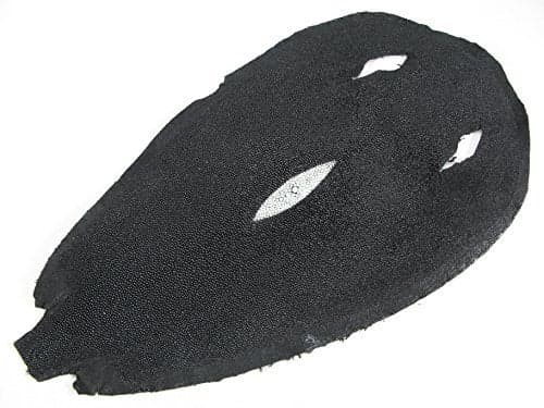 PELGIO Genuine Stingray Skin Leather Hide Pelt Black (6" x 10")