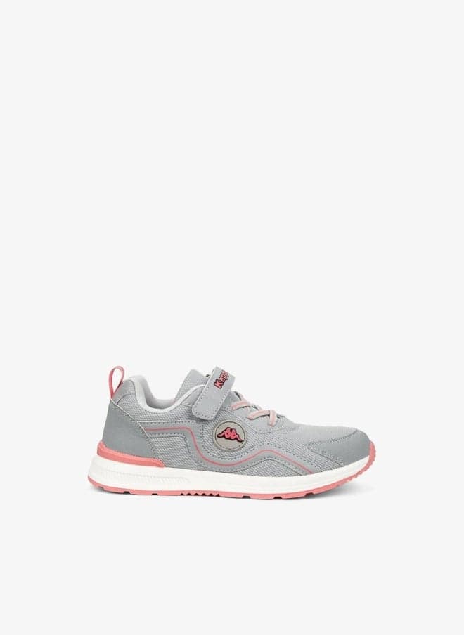 Girls Panelled Hook & Loop School Walking Shoes
