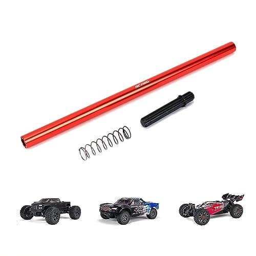RCAWD Alum 205MM Center Driveshaft for ARRMA Big Rock Senton Typhon 3S BLX Upgrade Parts (Red)
