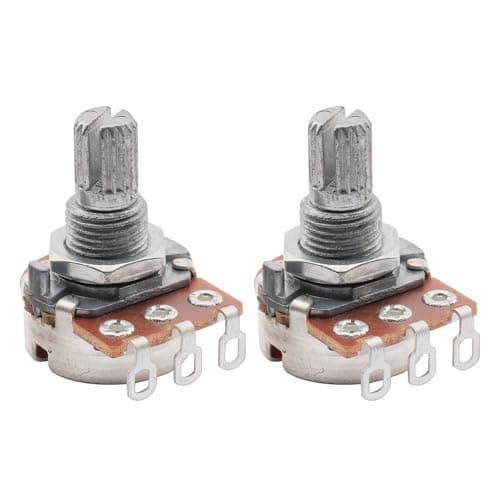 Musiclily 15mm Guitar Mini Size Pots 500K Short Split Shaft Linear Taper Potentiometers (Pack of 2)