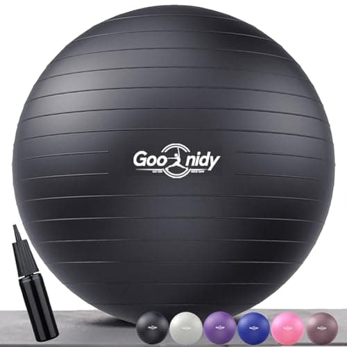 Soft Exercise Ball AntiBurst Pilates Yoga Ball Chair Supports 2200lb Workout Equipment w Pump for Women Pregnancy Medicine Birthing Physical Therapy Stability Excersing Birth Swiss Fitness
