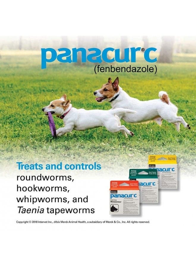 Panacur C Canine Dewormer (Fenbendazole), 1 Gram, Yellow, 3 Count (Pack Of 1)