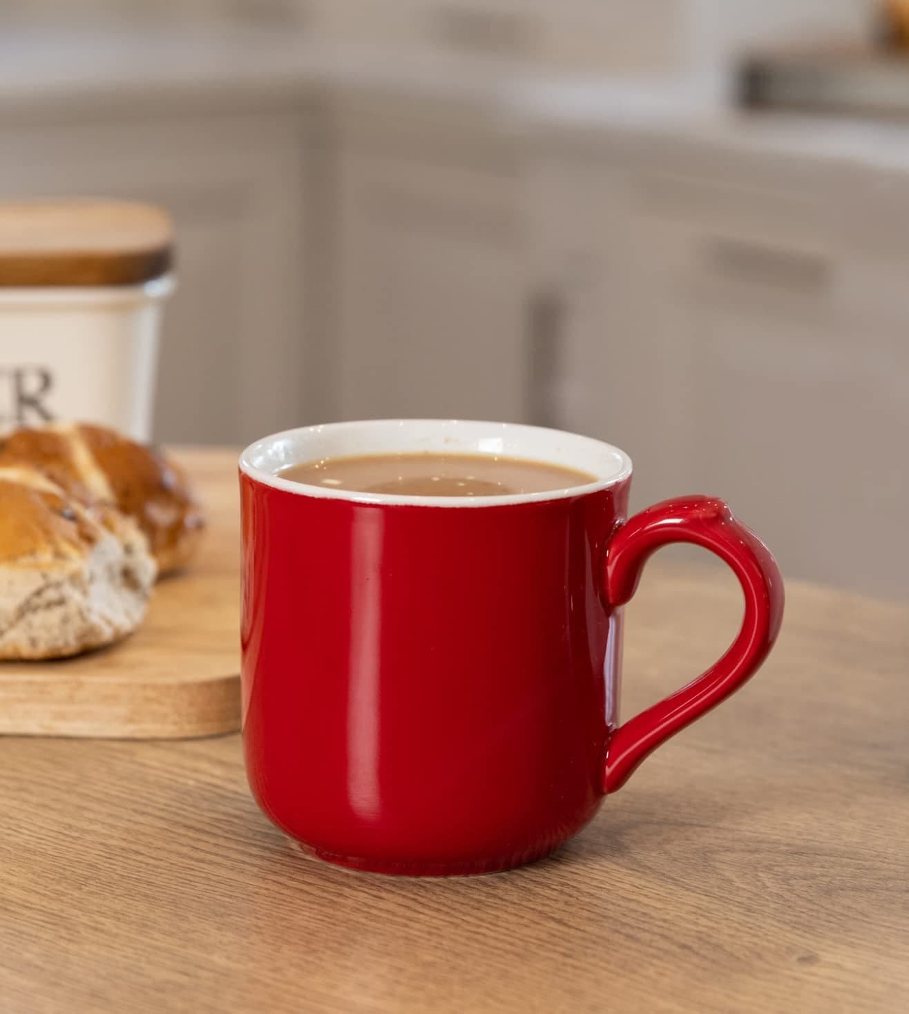 London Pottery Farmhouse Mug, Cobalt Blue, 250ml (Red)