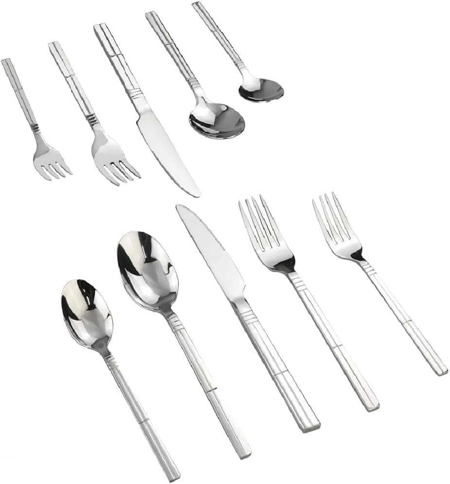 Saedy 60 piece Stainless Steel Silverware Set Dinner Table Flatware Service for 12