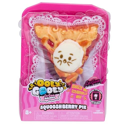 Ooey Gooey Le Goo Bakery Squooshberry Pie Set with Toppings Super Soft and Squishy Play Food Fidget and Sensory Toy for Kids Girls Boys Ages 3 and Up by Just Play