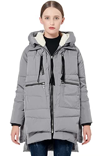 Orolay Women's Thickened Down Jacket Gray Large