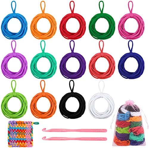 Aodaer 288 Piece Loom Potholder Loops Weaving Loom Elastic Potholder Loops Refill with Multiple Colors for DIY Crafts Supplies, Compatible with 7 Inch Weaving Loom