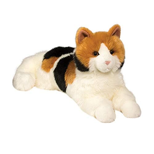 Douglas Puzzle Calico Cat Plush Stuffed Animal 19Inch Long