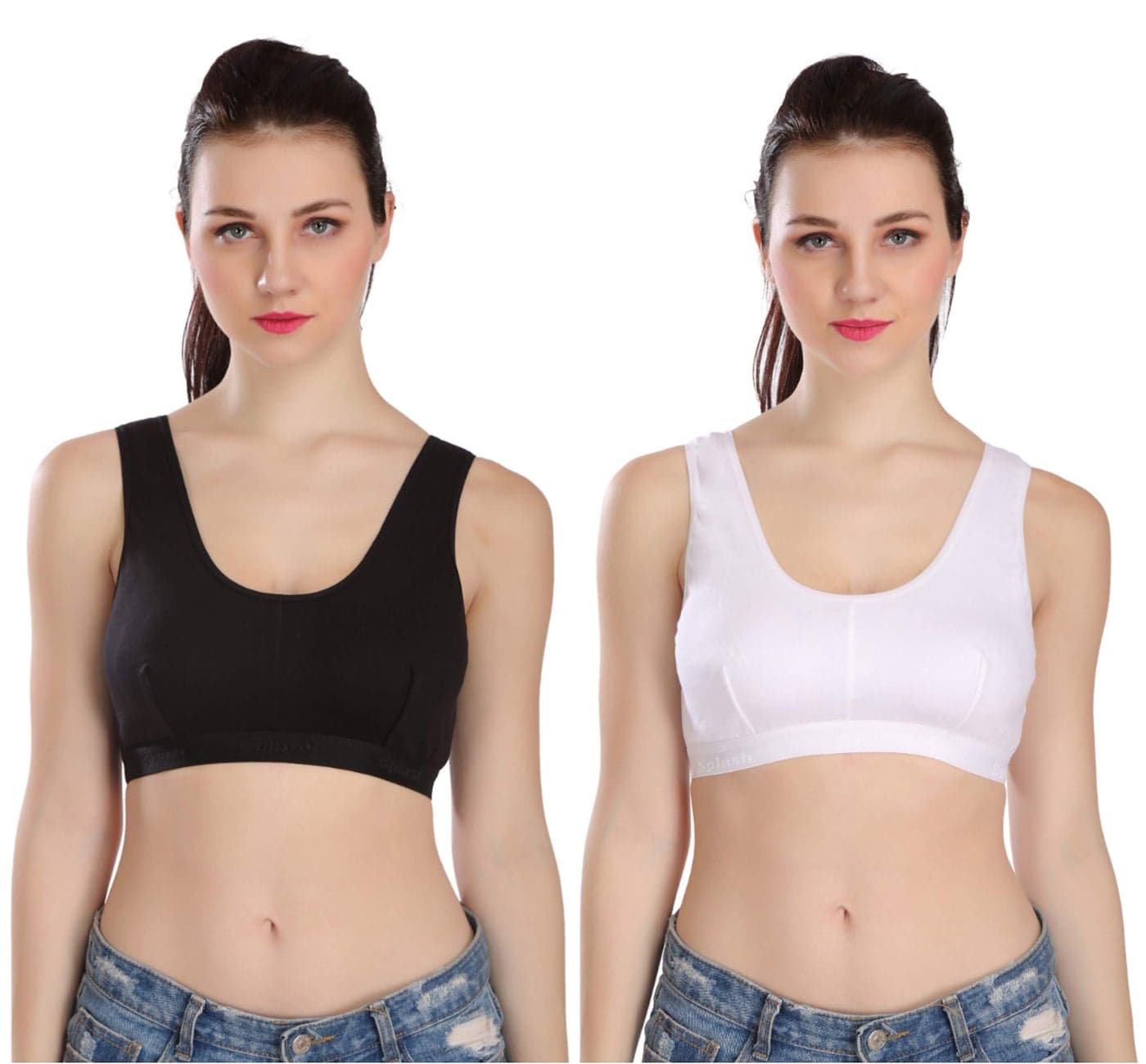 Splash Cotton Rich Sports Bra for Women - 115