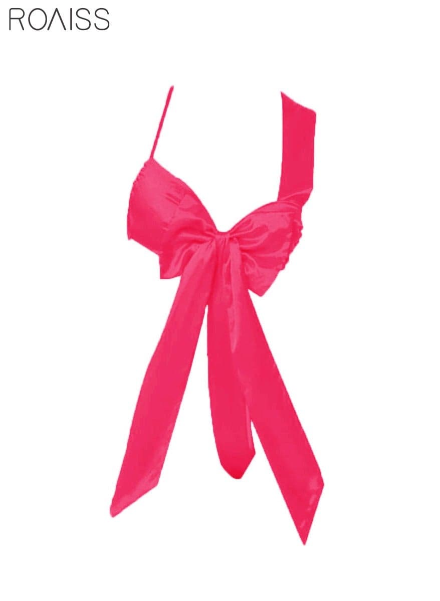 Women Bodystocking Lingerie Nightwear Solid Bowknot Lace Pajamas Date Wedding Anniversary Pajamas Accessories