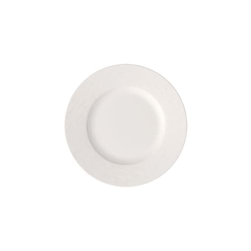 Villeroy & Boch Manufacture Rock Blanc Salad Plate, 8.5 in, Premium Porcelain, White