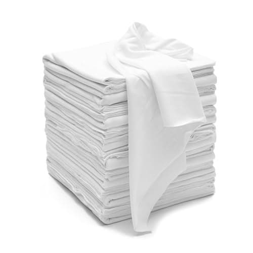 VALENGO New Lint Free Rags 100 Cotton Cloth Soft Tshirt Rags Lint Free Cloth for Staining Wood Cast Iron Rags for Cleaning Dusting Polishing Painting Art Bag of 14 Rags 17x17 Pack of 14