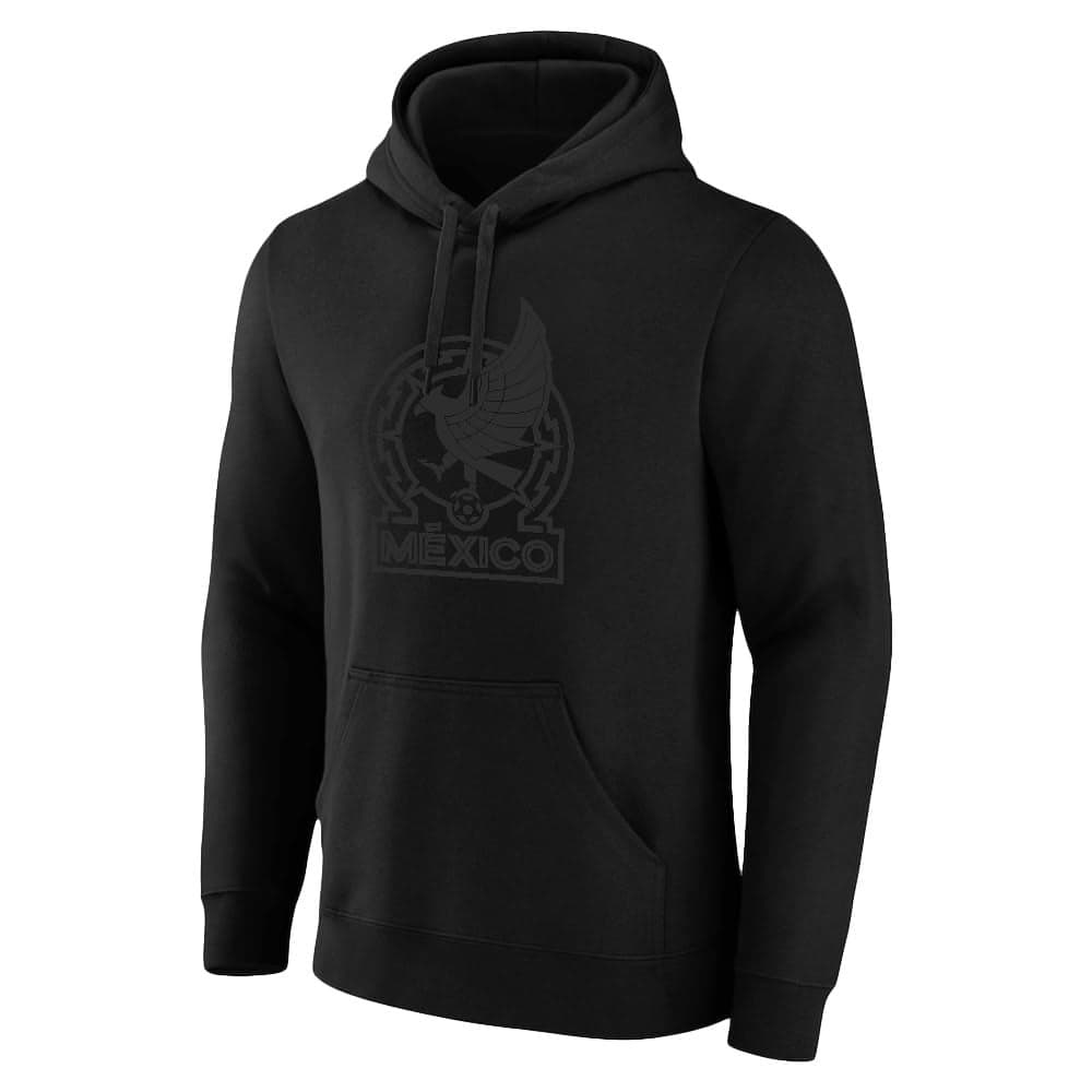Icon Sports Mexico Blackout Hoodie Officially Licensed Unisex Adult Long Sleeve Hooded Sweatshirt Black M