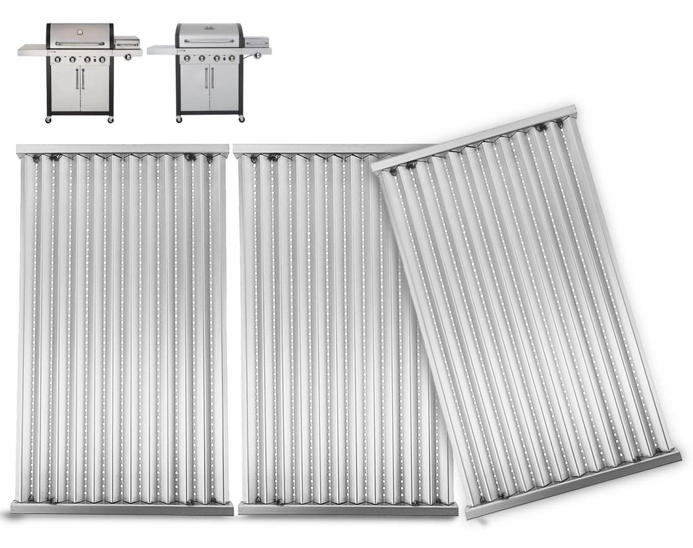 463257520 G533-2200-W1 Emitter Plates for Charbroil 4-Burner Tru-Infrared 463242716 463242715 463276016 466242716 463257520 466242715, 17" Emitter Grates for Charbroil Commerical Replacement Parts