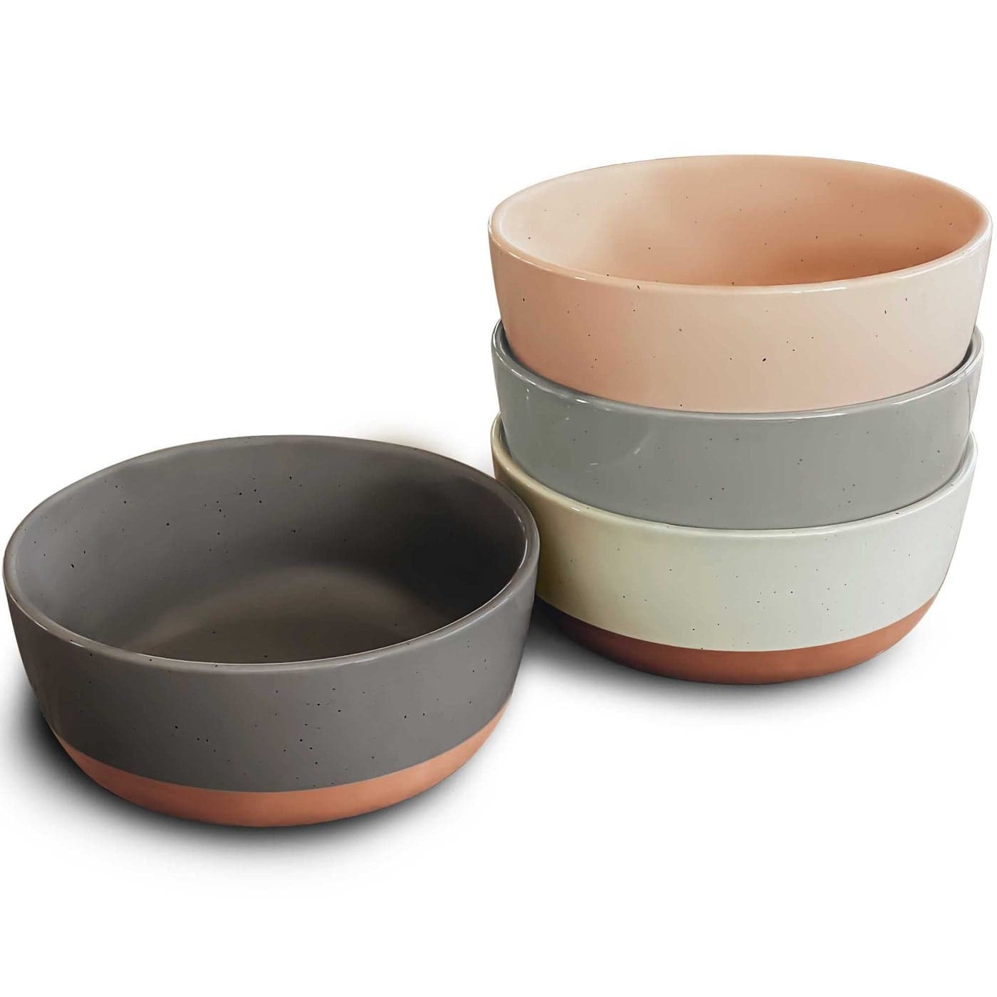 Set of 4 Porcelain Bowls 25oz Microwave Dishwasher Oven Safe for Soup Cereal etc