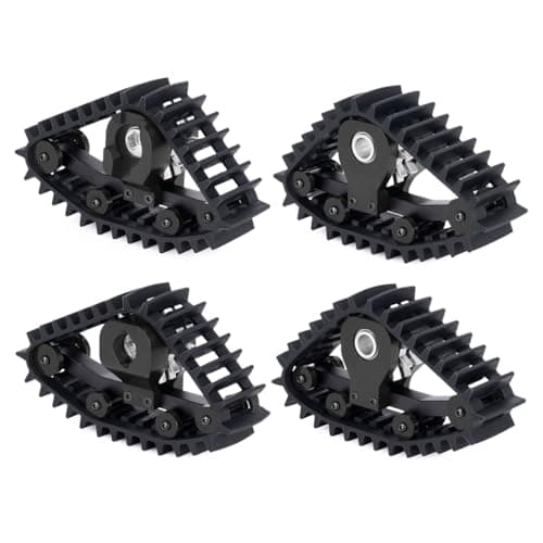 TRX4M Track Wheels Snow TiresSnow Tires Sets Simulate Carload Tracks Wheel Sandmobile Conversion 4Pcs for 118 RC Crawler Car TRX4M Accessory Parts Black