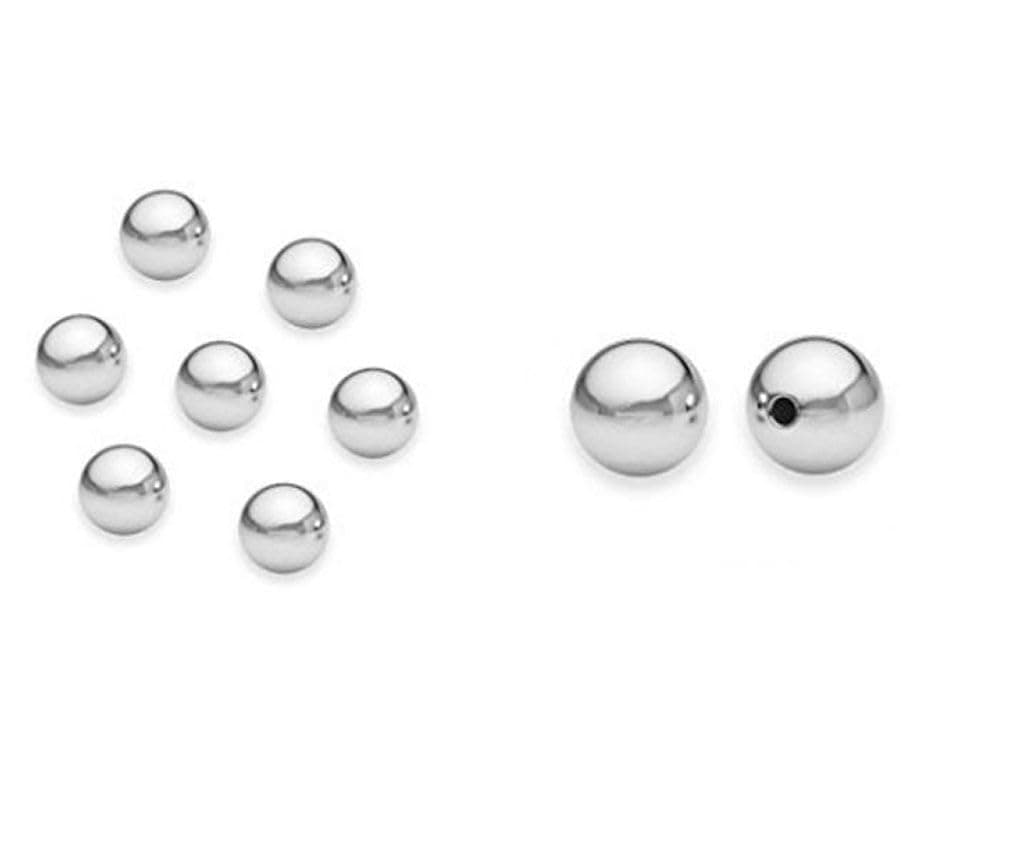 100pcs Adabele Authentic 925 Sterling Silver Hypoallergenic Seamless 2mm 008 Inch Small Tiny Round Loose Beads Spacer for DIY Craft Jewelry Making SS140