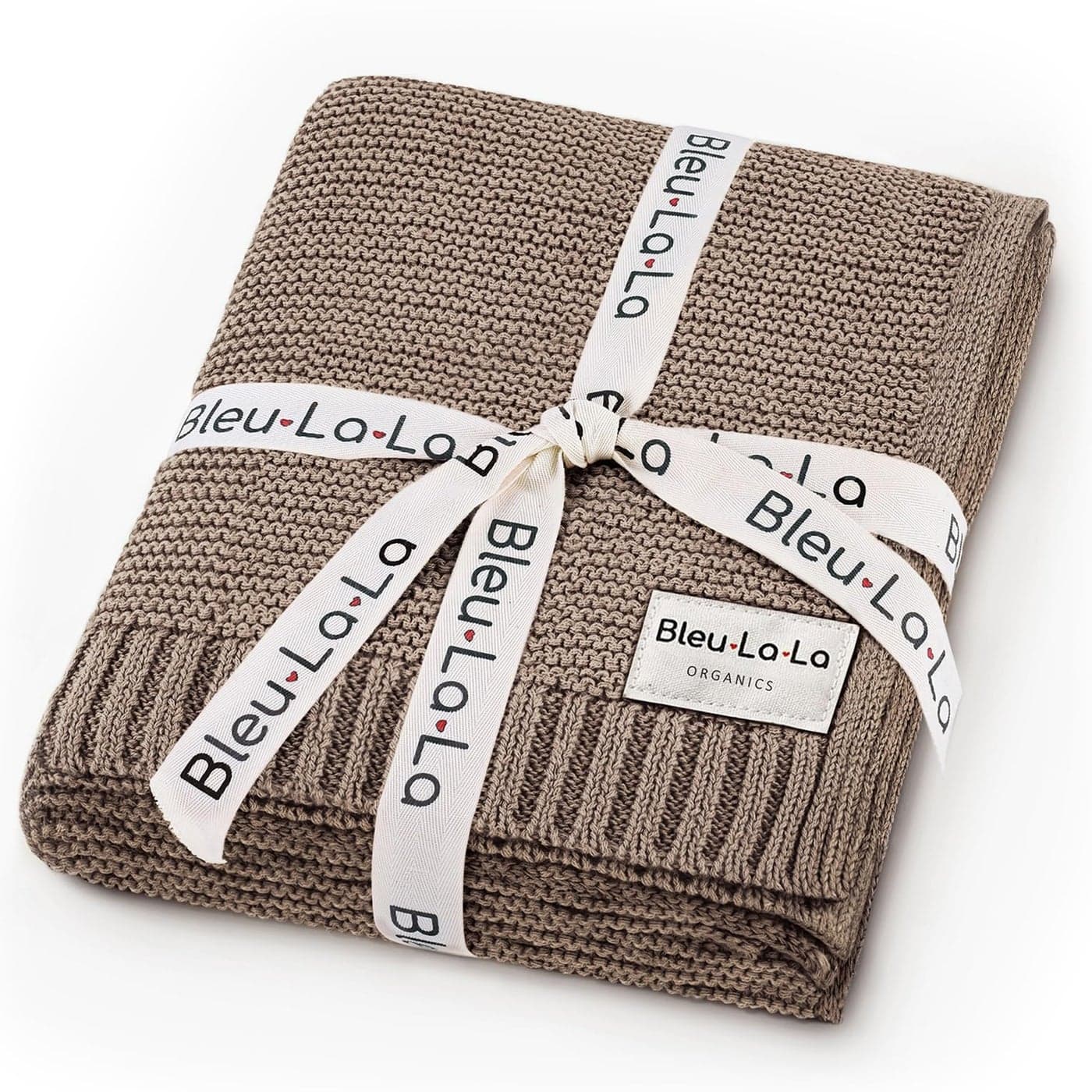 Heritage Knit Organic Cotton Baby Swaddle Blanket 100 Luxury Organic Cotton Knit Receiving Blanket Soft Warm Unisex Crib Blankets for Newborns Infants Boys Girls 02Yrs Milk Chocolate