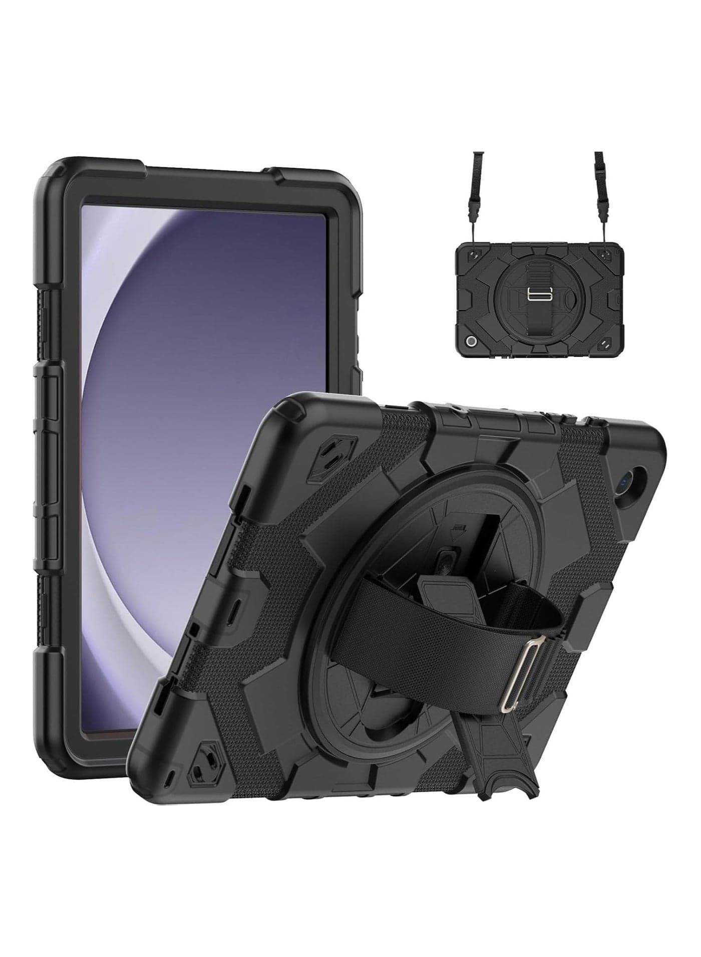Case Compatible with Samsung Galaxy Tab A9 Plus 11 Inch 2023 Tablet Case, Portable Rotating Silicone Stand Shell Rotating Stand, Anti Seismic and Anti Drop