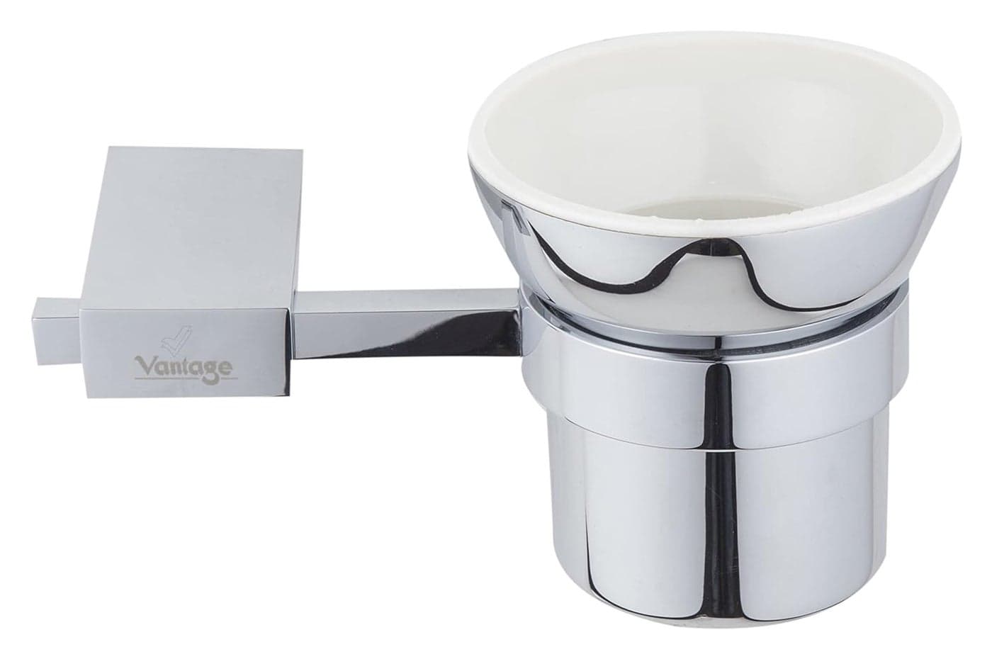 Vantage VEL1022 Tumbler Wall Mount 100 Brass Holder With Corrosion Resistant Circular Design For Bathroom Kitchen Other Settings