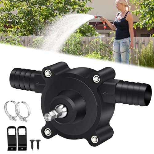 Amiarc Drill Pump for Water, Fluid Transfer Pump, Electric Drill Powered Water Pump Water Transfer Pump Portable Small Water Pump to Remove Water, Oil, Fluid Diesel, Kerosene