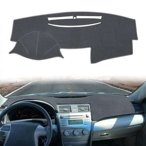 HanLanKa Dash Cover Mat Custom Fit for Toyota Camry 2007 2008 2009 2010 2011 Dashboard Cover Pad Carpet (Dark Gray)