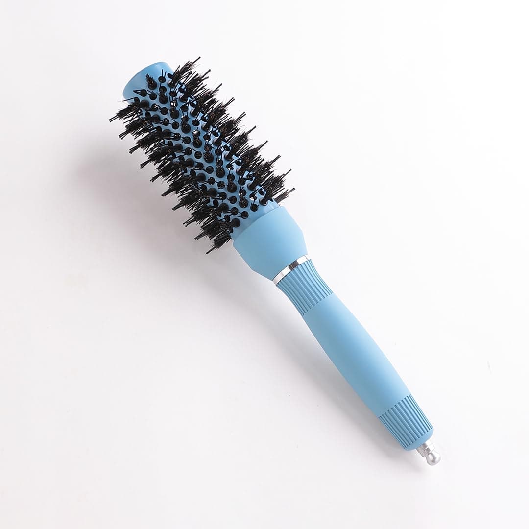 Thermal Ceramic Hair Brush Ioninfused Technology AntiStatic Bristles Hair brush for Women and men Curly Hair Products Created by Savio John Pereira Ice blueSmall size