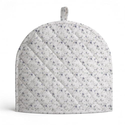 LINENWALAS Premium Cotton Tea Cosy for Kettle – 12x15 Inches | 3-Layer Thermal Insulation | Elegant Printed Design | Tea Kettle Warmer Pot Cover for Coffee Table, Dining Table Décor (Blue Sapphire)