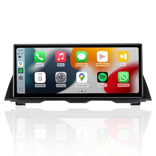 PEMP Linux 12.3" Ultra-Thin Screen for BMW F10 F11 NBT Wired and Wireless CarPlay Retrofit Android Auto, 1920 x 720 Display Mirror Link Car Radio Bluetooth Video Player (2013-2017)
