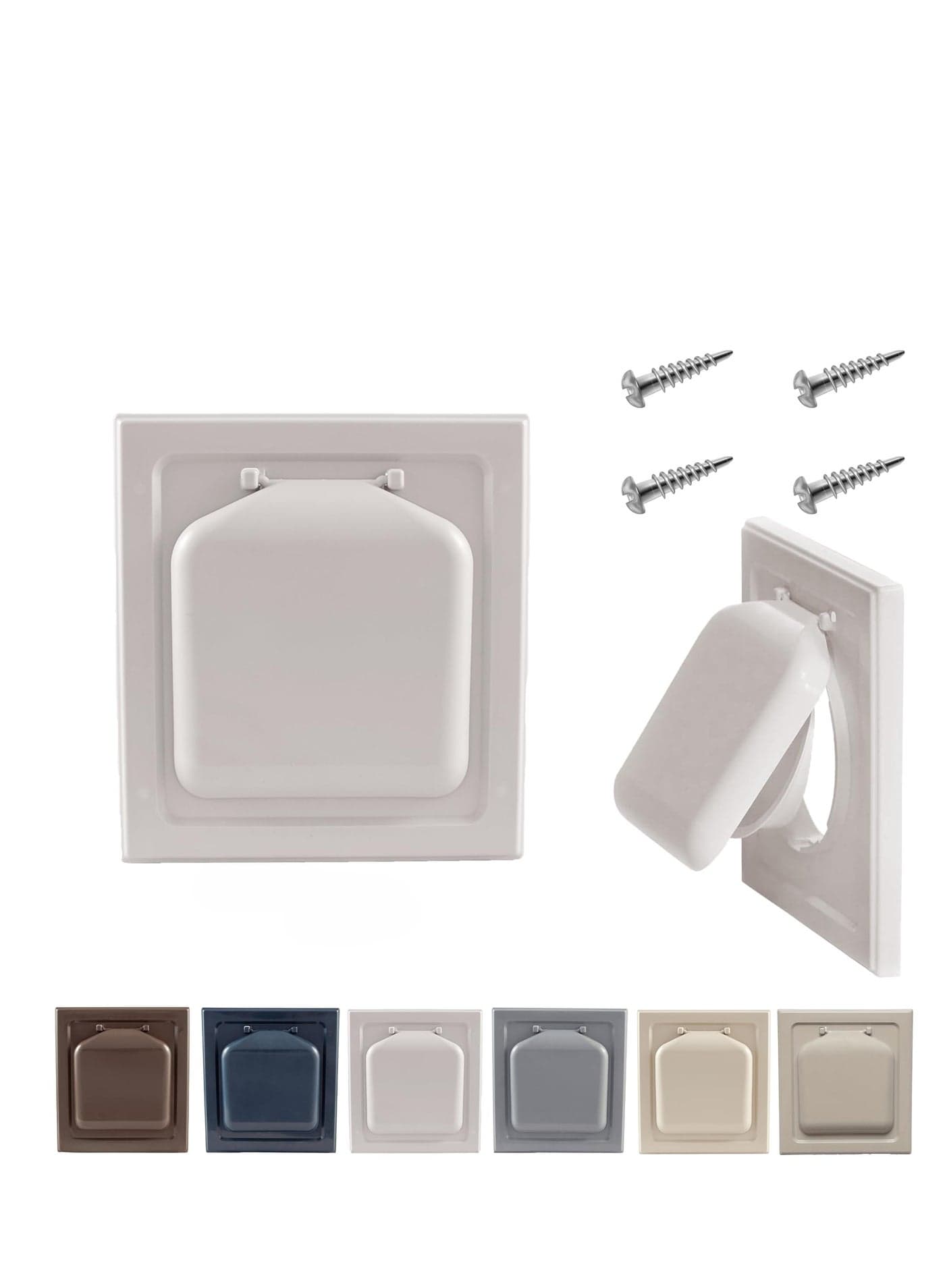 Dual Door Dryer Vent Cover Outdoor 4 inch, Made in USA, The ONLY Dryer Vent with a DUAL DOOR DAMPER To Seal Your Home, No Lint Collecting Screen