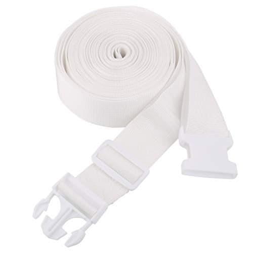 LIAULIADLL White Strap for Twin Beds/Twin to King Bed Strap/Twin Bed Connector/Twin Bed Joiner for Converting Twin to King or Twin XL to King – 33ft Long Bed Connector Strap with Adjustable Buckle