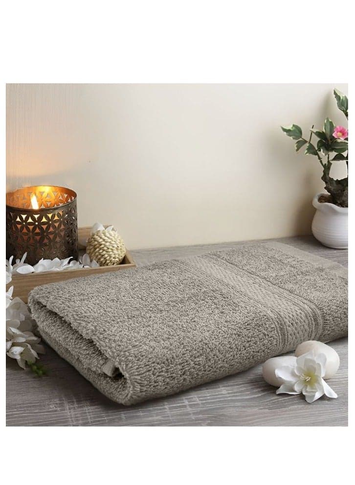 Daffodil (Light Grey) Premium Kids Towel (60x110 Cm-Set of 6) 100% Cotton, Highly Absorbent and Quick dry, Hotel and Spa Quality Bath linen with Stripe Diamond Dobby-500 Gsm