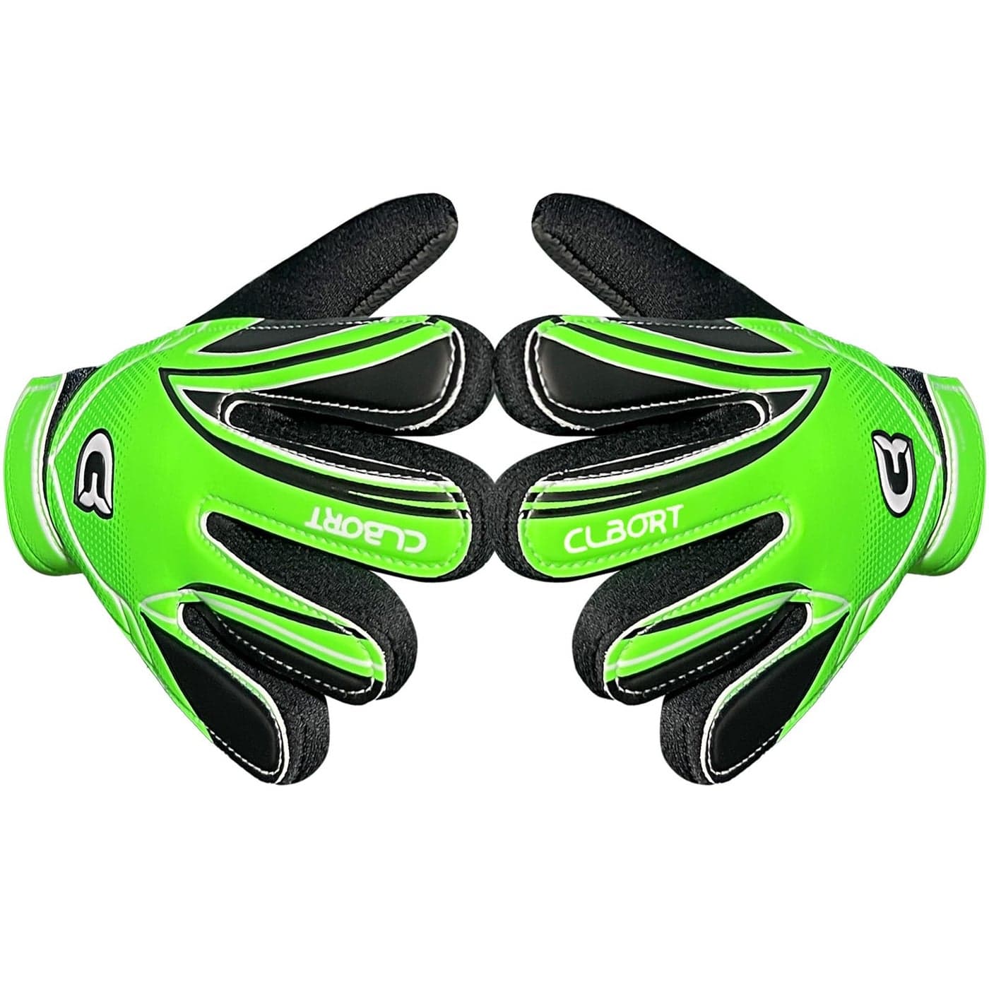 Clbort Soccer Goalie Gloves Youth Kids, Goalkeeper Gloves with Super Grip Palms, Anti-Slip Soccer Gloves, Double Wrist Protection