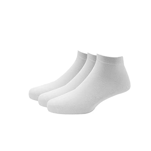 Van Heusen Mens Cotton Ankle Length Socks (Pack of 3) White