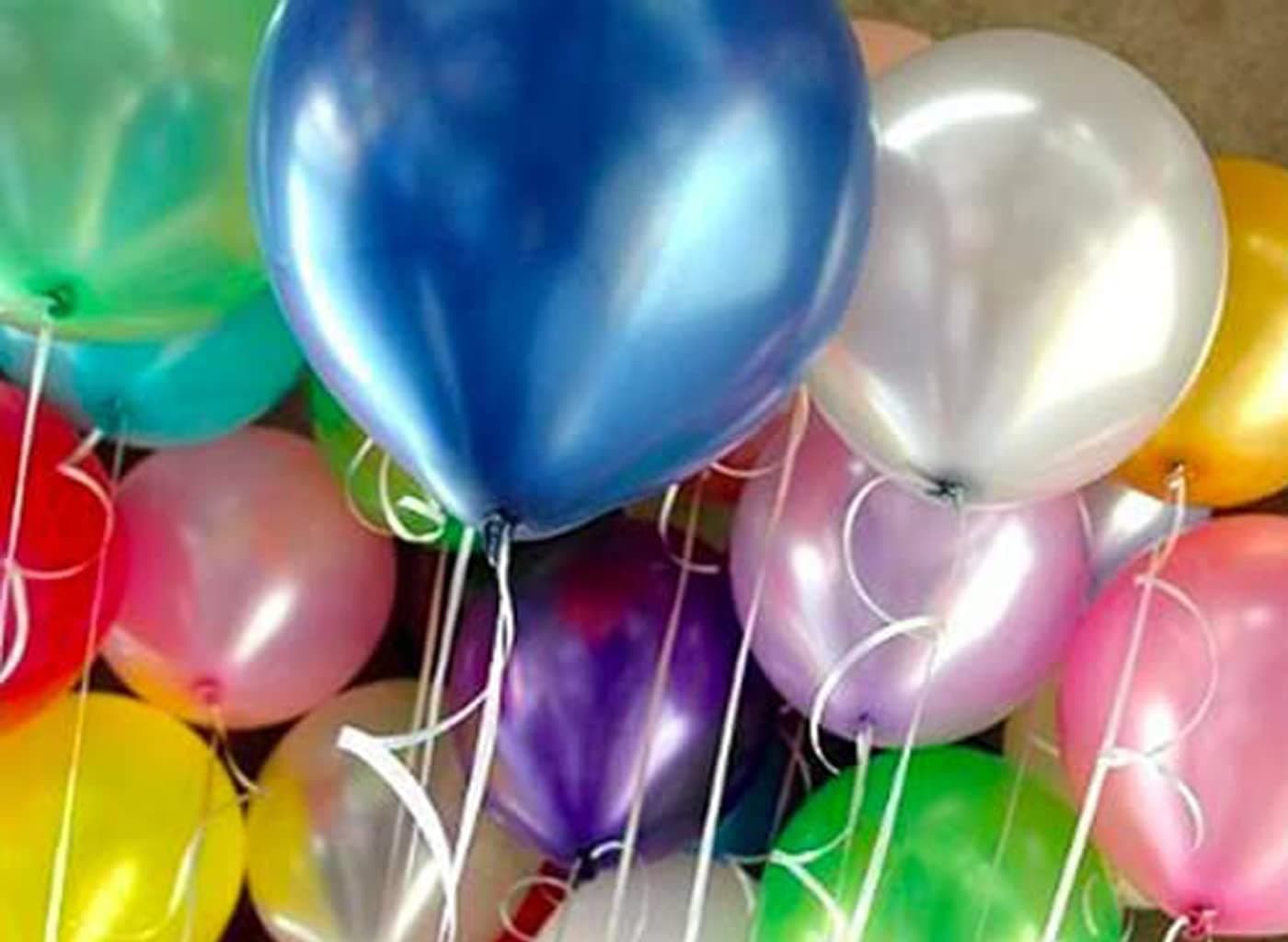 AMFIN® (Pack of 25) 10 inch Metallic Balloons Multi for Birthday Decoration, Decoration for Weddings, Engagement, Anniversary - Multi