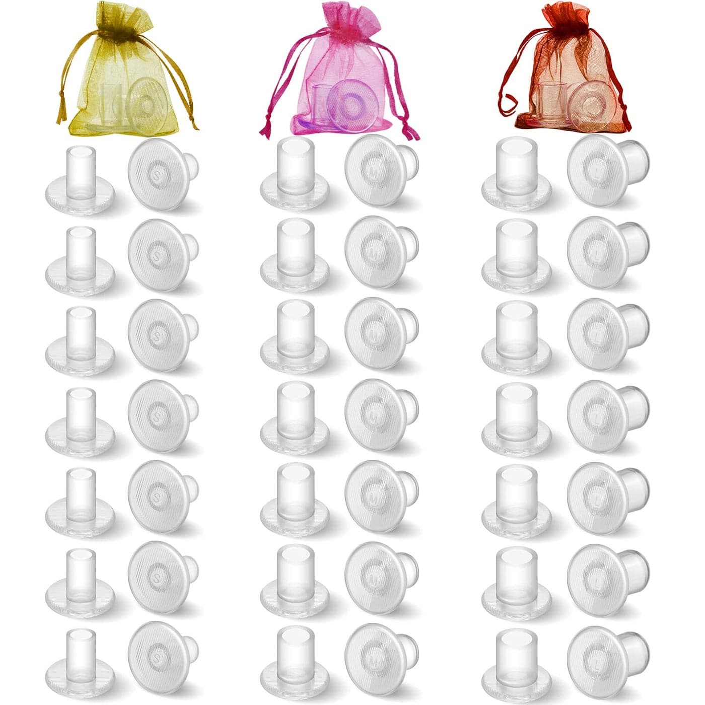 KFPPLXQ Heel Protectors for Grass 21 Pairs 4 Sizes Clear
