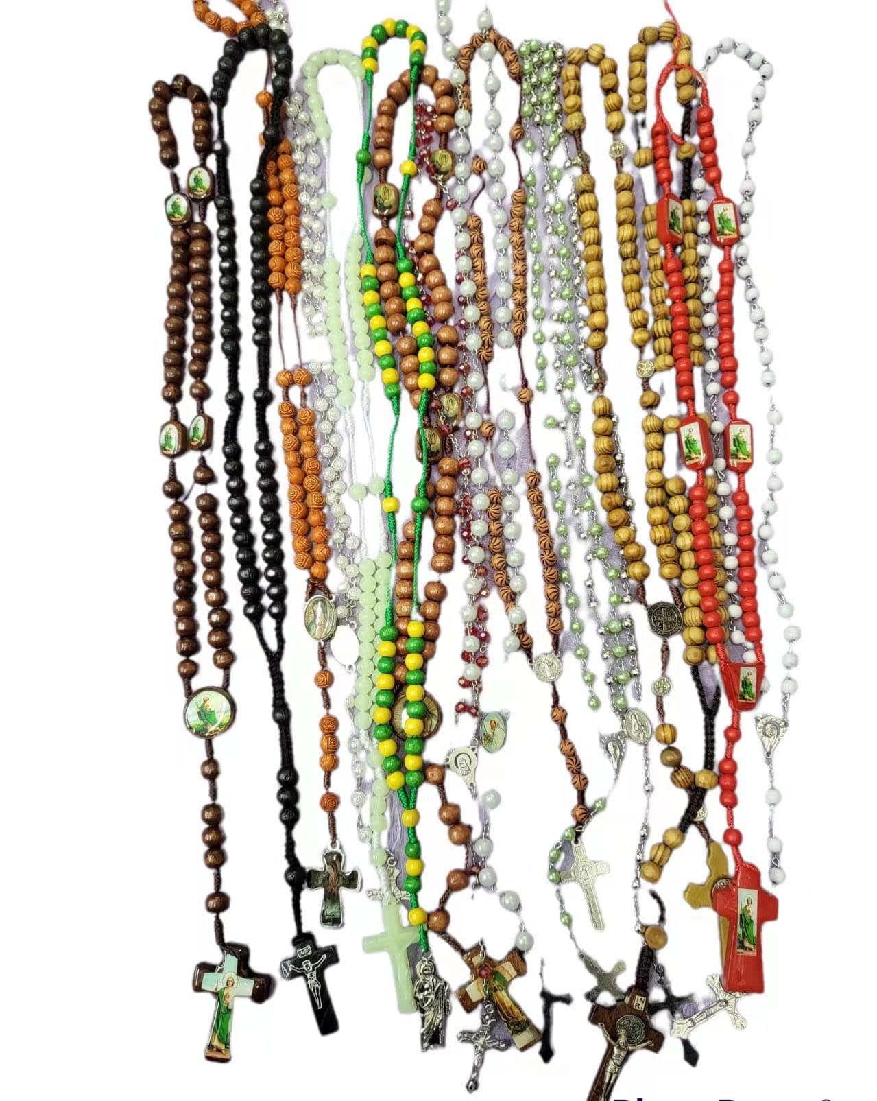 CLGIFT 12pcs mix lot rosary necklace Religious catholic Crucifix cross wholesale lot