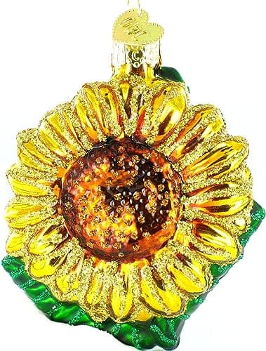 Old World Christmas Sunflower Garden Gifts Glass Blown Ornaments for Christmas Tree, Sunflower 3 Inches