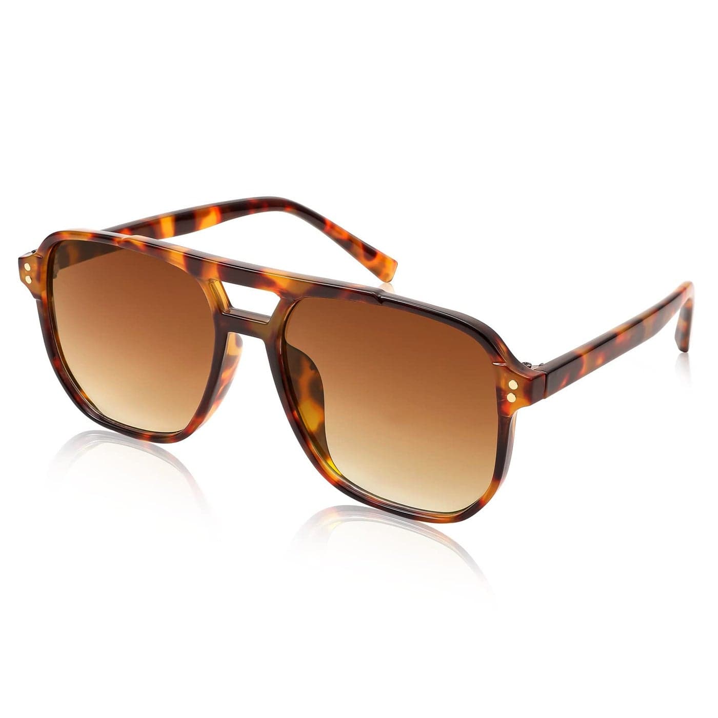 FEISEDY Retro Square Aviator Sunglasses Women Men 70s Vintage Trendy Plastic Frame Sun Glasses B2835