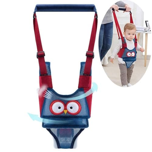 Baby Walking Harness, Handheld Kids Walker Helper, New Upgrade Breathable and Adjustable Toddler Infant Walker Harness Assistant Belt with Instructions for 7-24 Month (Blue)