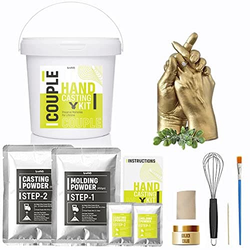 Kraftify Hand Casting Kit - Couples, Marriage Anniversary Gift for Couple Special, Parents,Husband & Wife, Unique Birthday Gift, Casting & Molding Powder for Hand