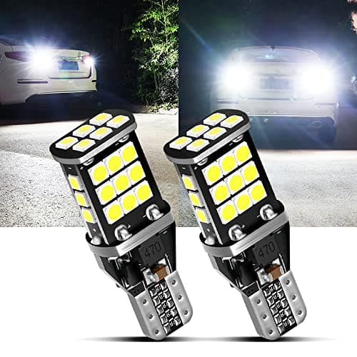 Auxbeam 912 921 LED Backup Light Bulbs, Canbus Error Free T15 W16W 912 LED Bulb Replacement for Back Up Lights Reverse Lights, 6500K White, Pack of 2