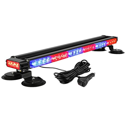 ASPL 295 54 LED Strobe Light Bar Double Side Flashing High Intensity Emergency Warning Flash Strobe Light with Magnetic Base for Safety Construction Vehicles Tow Trucks Pickup RedBlue
