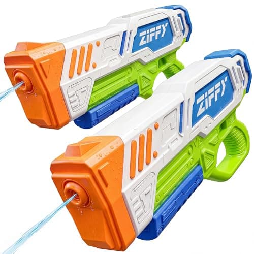 ZIFFY 2 Pack Water Gun700cc Squirt Guns for Adults Kids Water Pistol Blaster Gun with 34Ft Long Range Summer Outdoor Swimming Pool Backyard Beach Game Fighting Play Pool Toys