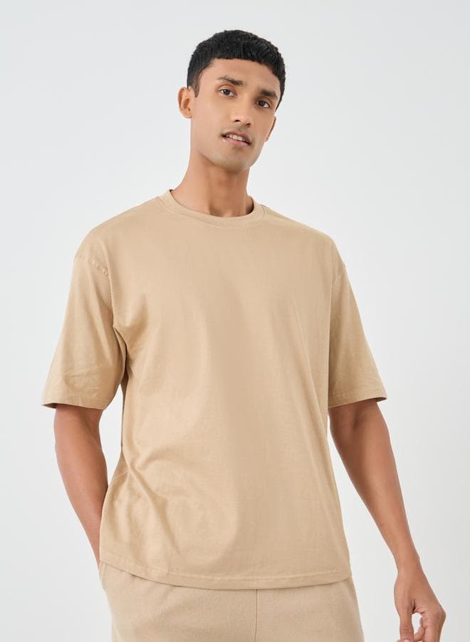 Pure Cotton Crew Neck Oversized T-Shirt