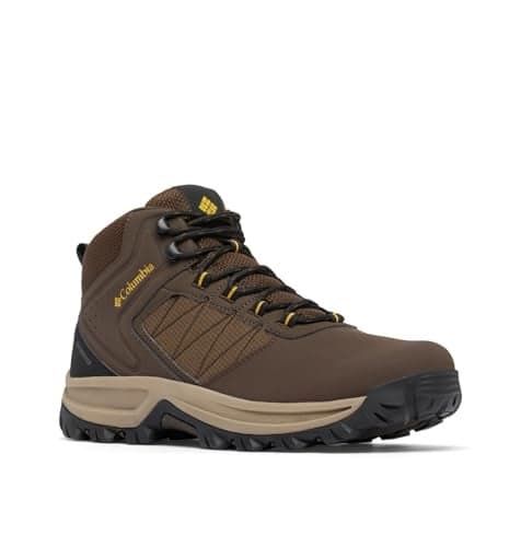 Columbia Mens Transverse Waterproof Hiking Boot, Cordovan/Golden Yellow, 11