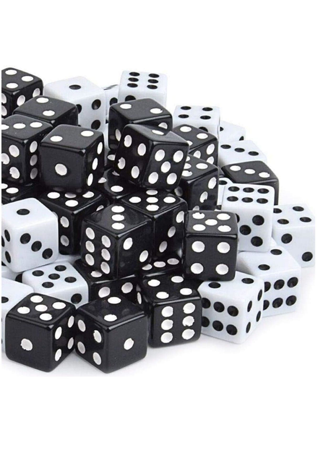 6 Sided Dice Set 16mm Acrylic Dice 2 Color for Playing Games Dice Games, Math Games, Party Favors, Toy Gifts or Teaching Kids Math Board Games, Activity, Party Favors 100 Pieces