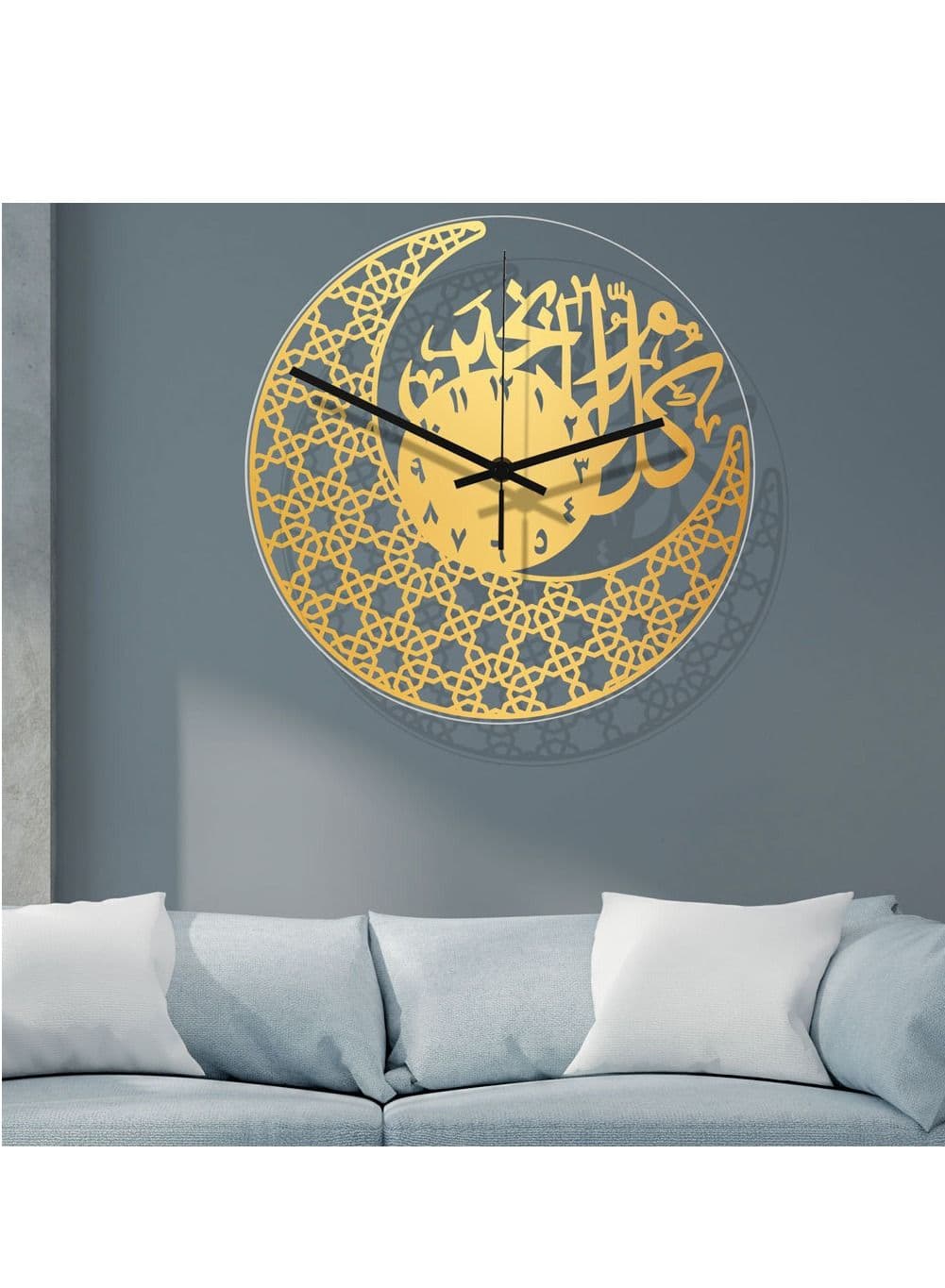 Acrylic Surah Al Ikhlas Wall Clock Islamic Calligraphy Islamic Gifts Eid Gift Ramadan Decor Islamic Luxury Wall Clock For Home