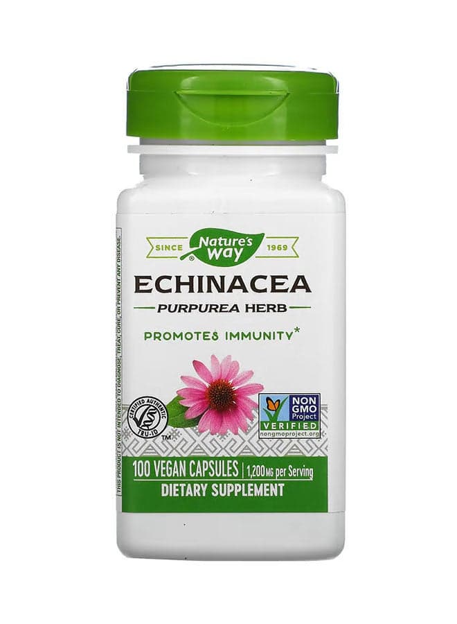 Echinacea Purpurea Herb Dietary Supplement - 100 Capsules