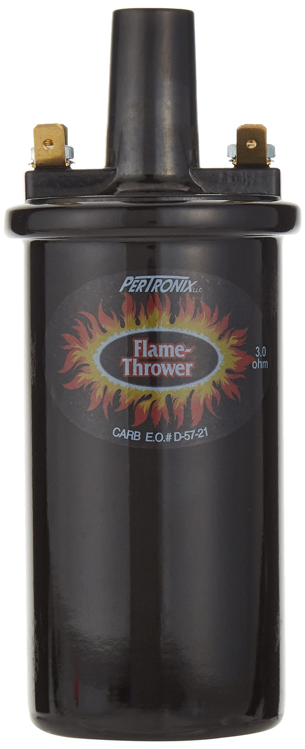 Pertronix 40511 Flame-Thrower Ignition Coil, 40,000 Volt 3 Ohm, 12 Volt, Black